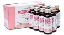 Nước uống chống lão hoá Collagen De Happy 10000mg 10 chai x 50ml Nhật Bản