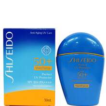 Kem chống nắng Shiseido Perfect UV Protector Multi Defense SPF 50+/PA++++ (50ml) Nhật Bản Màu Xanh