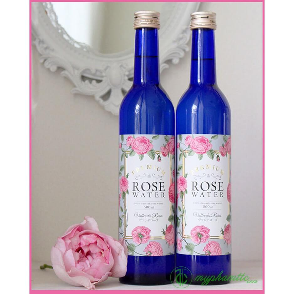 Nước uống đẹp da tinh chất hoa hồng Rose Water Premium 500ml Nhật Bản