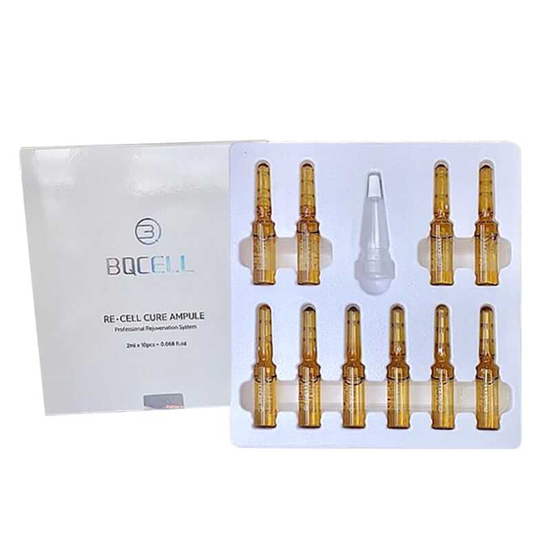 Tế bào gốc dưỡng trắng và nâng cơ mặt Bqcell Re-Cell Cure Ampule 2ml Hàn Quốc
