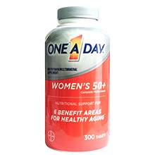 Viên uống bổ sung vitamin cho Nữ trên 50 tuổi One A Day Women's 50+ Bayer 300 viên Mỹ